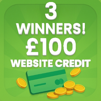 3 Winners £100 Website Credit 